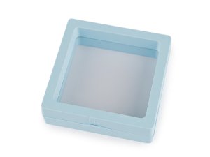 Krabička / rámeček s průhlednou fólií k vystavení zboží a dárkovému balení 7x7 cm