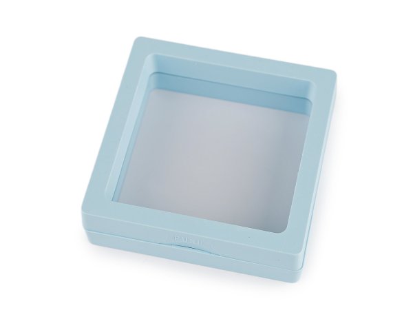 Krabička / rámeček s průhlednou fólií k vystavení zboží a dárkovému balení 7x7 cm