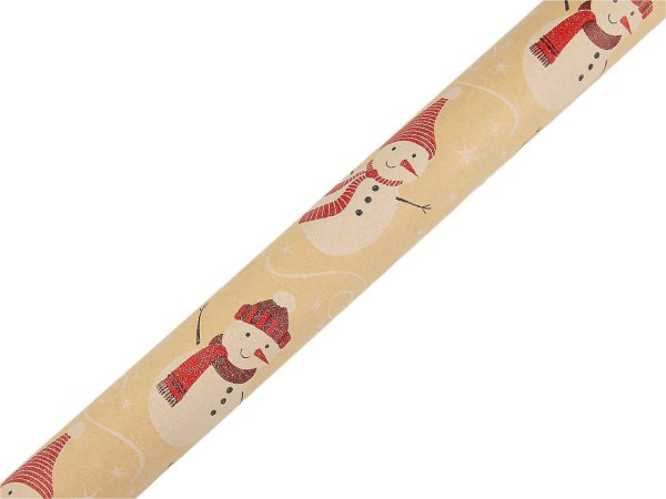 Balicí papír vánoční přírodní 0,7x2 m