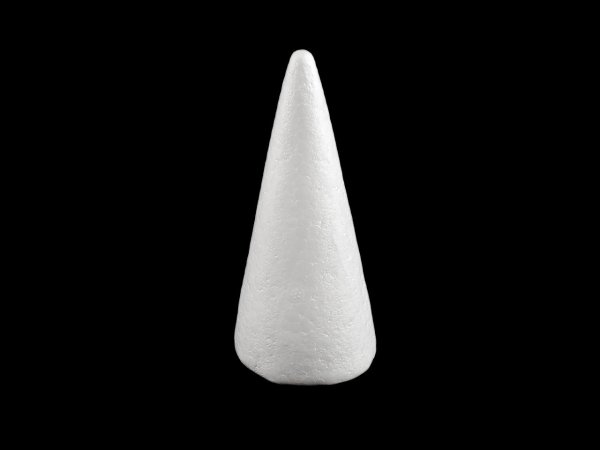 Kužel 5x11 cm polystyren na výrobu andělů a stromečků