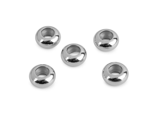 Korálky s brzdou / stoppery Ø7 mm, 9 mm z nerezové oceli