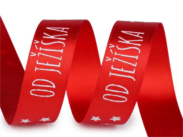 Atlasová stuha Od Ježíška šíře 20 mm
