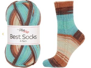 Pletací příze Best Socks samovzorovací / ponožkovka 100 g