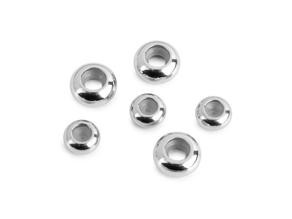 Korálky s brzdou / stoppery Ø7 mm, 9 mm z nerezové oceli