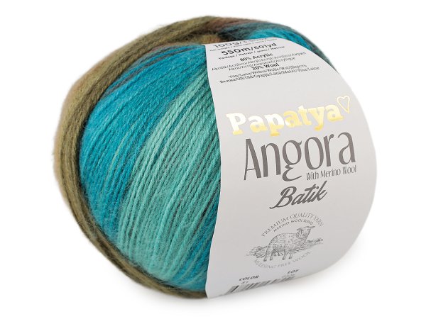 Pletací příze Papatya Angora Batik 100 g
