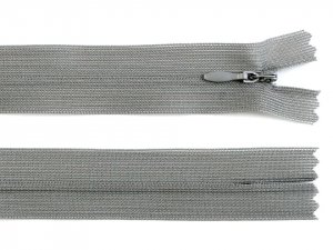 Spirálový zip skrytý šíře 3 mm délka 40 cm dederon