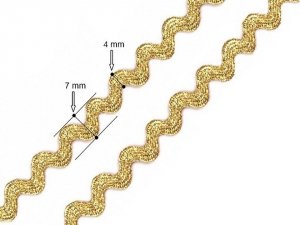 Hadovka - vlnovka šíře 4 mm s lurexem