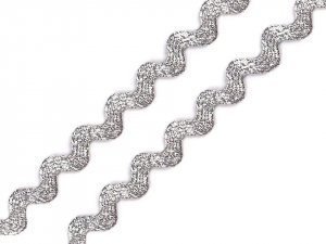 Hadovka - vlnovka šíře 4 mm s lurexem - 2 (6000) stříbrná