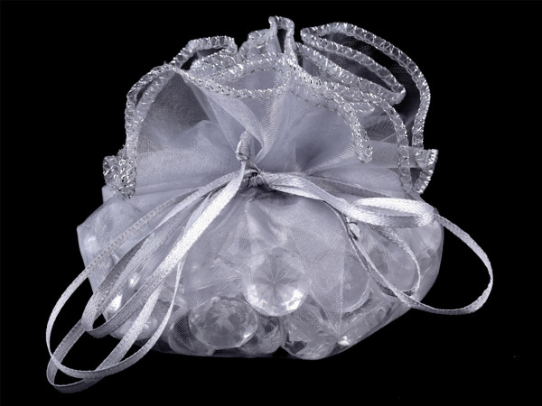Dárkový pytlík Ø30; 32 cm organza s lurexem