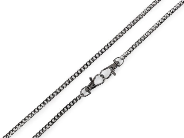 Řetízek plochý na kabelky s karabinou délka 117 cm