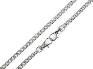 Řetízek na kabelky s reliéfem, s karabinou délka 120 cm