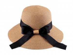 Dámský letní klobouk / slamák - 3 hnědá přírodní