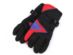 Pánské sportovní rukavice zimní - 10 (vel. XL/XXL) červená modrá