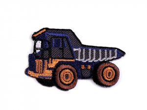 Nažehlovačka nákladní auto, traktor, bagr, vláček, míchačka - 6 šedá náklaďák