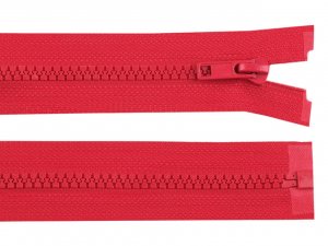 Kostěný zip šíře 5 mm délka 90 cm bundový - 162 Poppy Red