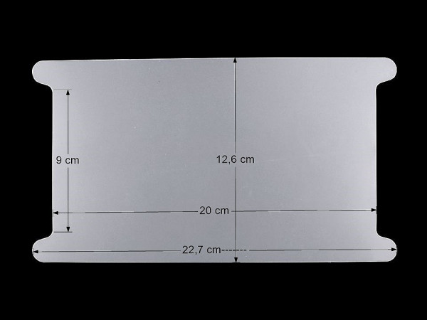 Plastová karta s výřezem 12,6x22,7 cm