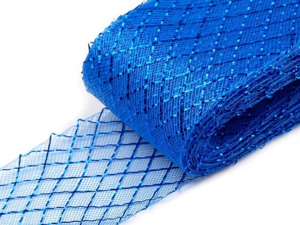 Modistická krinolína na vyztužení šatů a výrobu fascinátorů 7 cm s lurexem