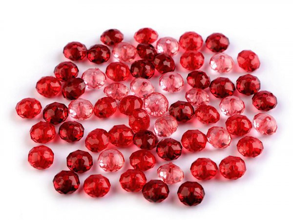 Plastové korálky broušené slavík 6x8 mm