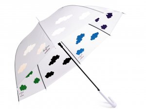 Dámský vystřelovací deštník kouzelný s mraky