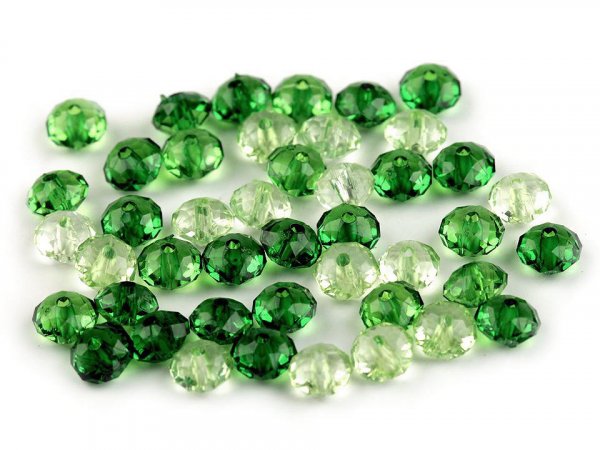 Plastové korálky broušené slavík 6x8 mm