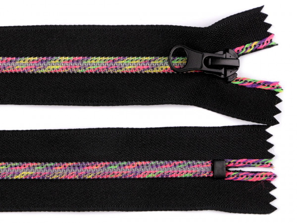 Duhový spirálový zip šíře 5 mm délka 16 cm
