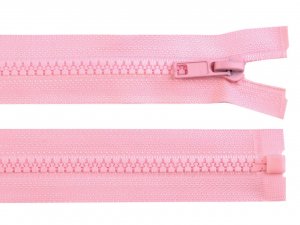 Kostěný zip šíře 5 mm délka 40 cm bundový - 134 růžová dětská světlá