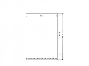 PP sáček s lepicí klopou 6x8 cm