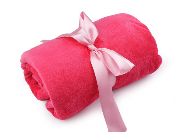 Wellsoft minky oboustranný / flanel samet fleece se stuhou 1x1,5 m