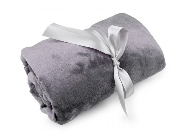 Wellsoft minky oboustranný / flanel samet fleece se stuhou 1x1,5 m