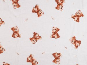 Bavlněný flanel medvídek