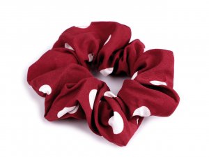 Gumička scrunchie do vlasů, s puntíky