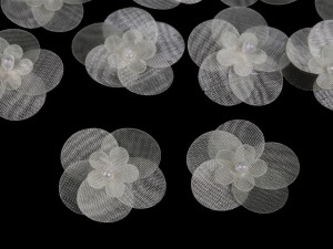 Monofilový květ s korálkem Ø25 mm