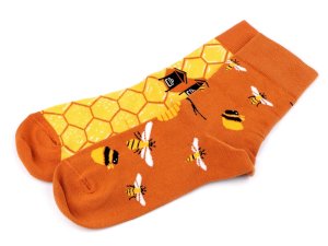 Veselé ponožky Wola, bavlněné - 64 (vel. 35-38) žlutá včela