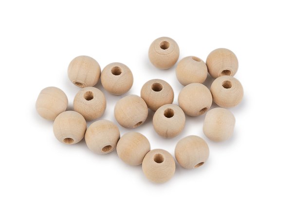 Dřevěné korálky nelakované Ø14 mm