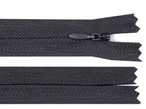 Spirálový zip skrytý šíře 3 mm délka 35 cm