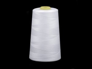 Polyesterové nitě pro overlocky i klasické šití návin 5000 yards PES 40/2 - 502 White