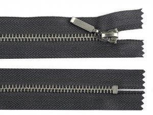 Kovový zip šíře 6 mm délka 16 cm (jeansový)