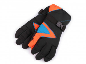 Pánské sportovní rukavice zimní - 2 (vel. M/L) oranžová reflexní modrá