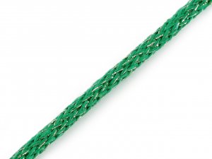 Šňůra / příze Ø5 mm s lurexem, vánoční