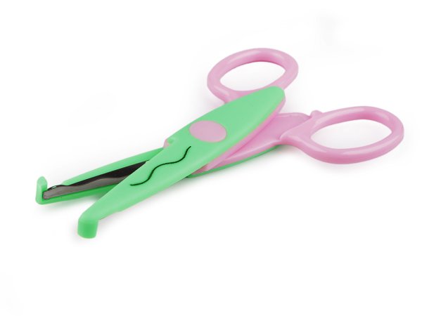 Nůžky dětské s kreativní vlnovkou a vroubky délka 13 cm