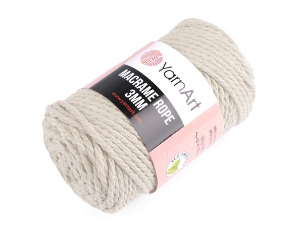 Pletací příze Macrame Rope 3 mm 250 g