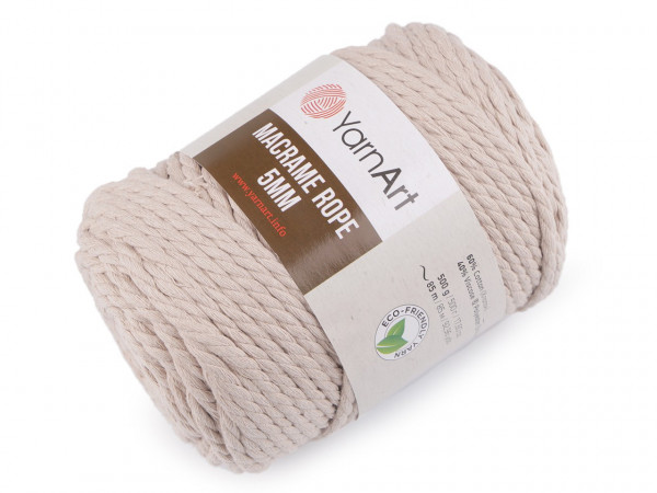 Pletací příze Macrame Rope 5 mm 500 g