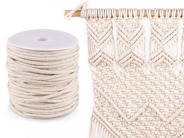 Šňůra na drhání macrame a háčkování / příze Ø4 mm