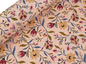 Bavlněná látka / plátno květy