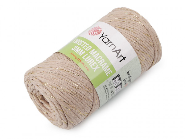 Pletací příze Twisted Macrame Lurex 250 g