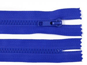 Zip kostěný šíře 5 mm délka 16 cm - 340 modrá královská