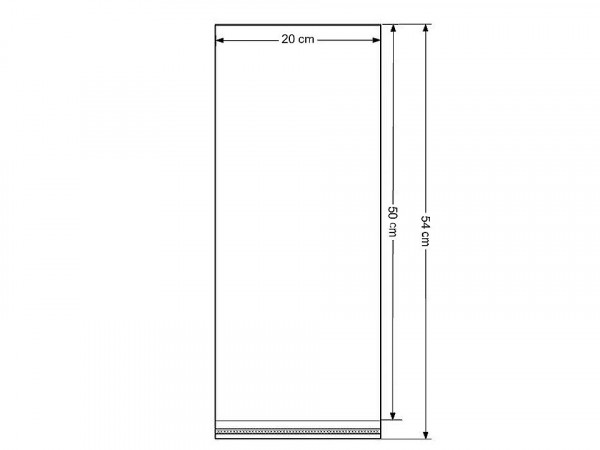 PP sáček s lepicí klopou 20x50 cm