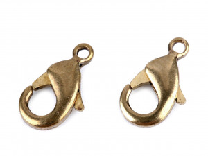 Dekorační karabinka v surovém stavu 6x12 mm