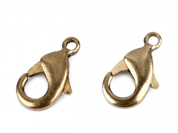 Dekorační karabinka v surovém stavu 6x12 mm