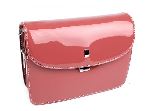 Kabelka lesklá crossbody 13x19,5 cm